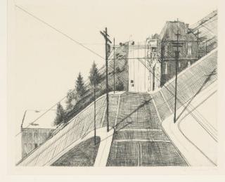 Wayne Thiebaud - Down Mariposa, from Recent Etchings II