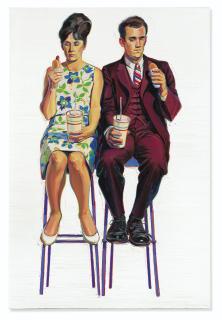 Wayne Thiebaud - Eating Figures (Quick Snack)