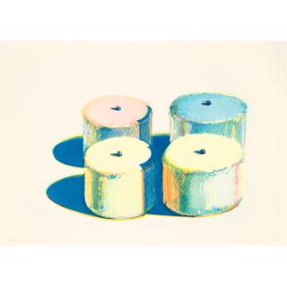 Wayne Thiebaud - Four Cakes, from Recent Etchings I