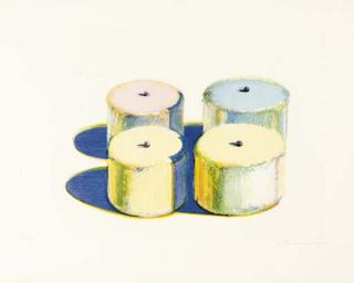 Wayne Thiebaud - Four Cakes, from Recent Etchings I
