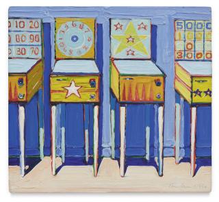 Wayne Thiebaud - Four Pinball Machines (Study)