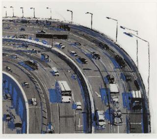 Wayne Thiebaud - Freeway Curve, from Recent Etchings I
