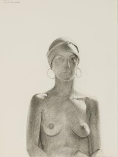 Wayne Thiebaud - Half Nude With Earrings