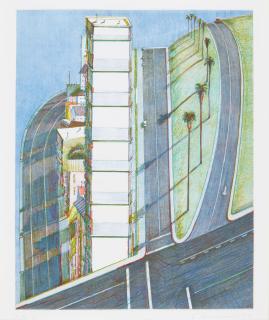 Wayne Thiebaud - Palm Ridge, from Recent Etchings II