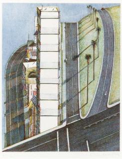 Wayne Thiebaud - Palm Ridge, from Recent Etchings II