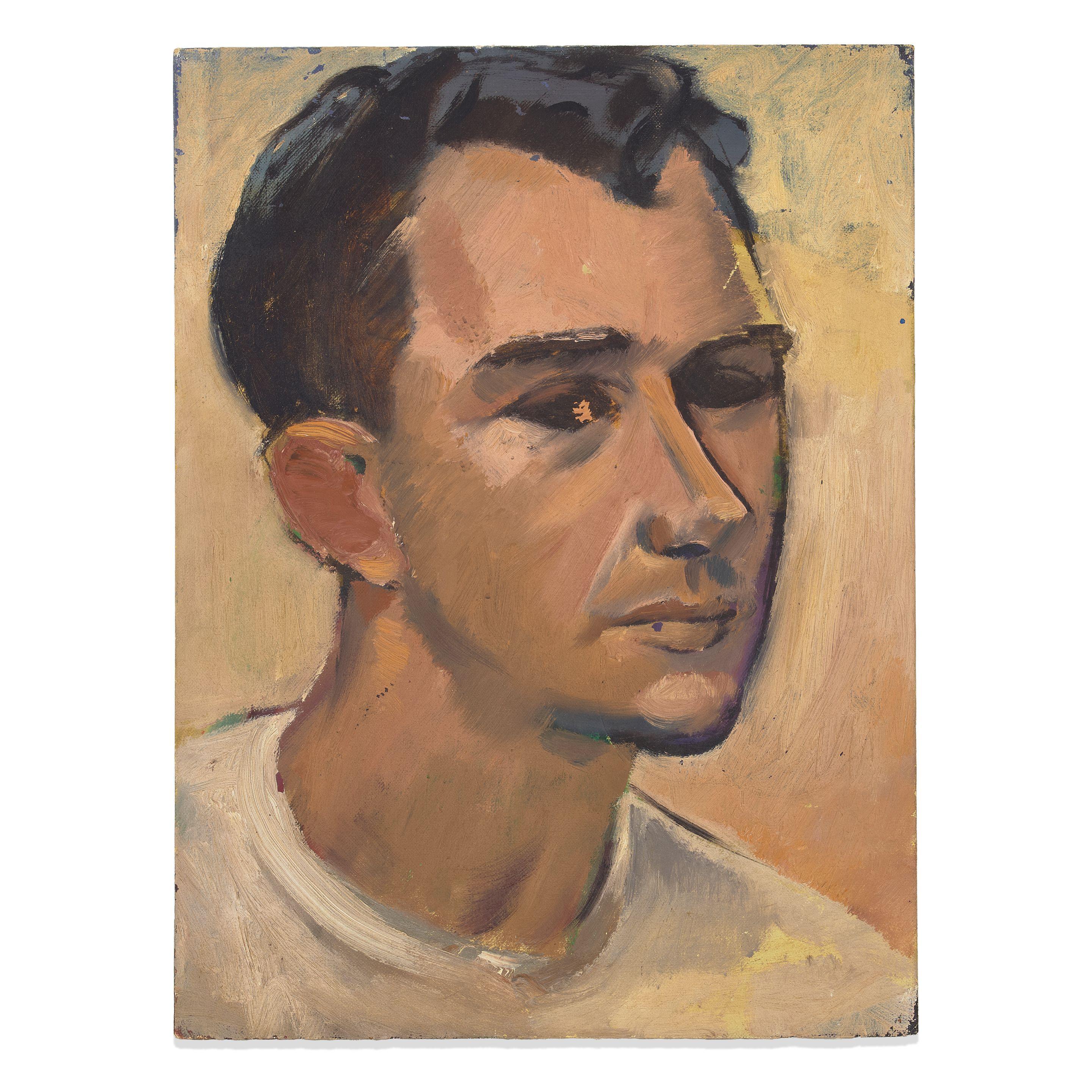 Wayne Thiebaud - Portrait of Leonard Rossi (age 30), 1954