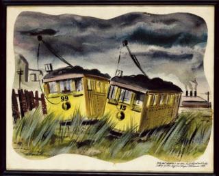 Wayne Thiebaud - Railway Cars