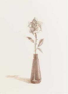 Wayne Thiebaud - Rose, from Recent Etchings II