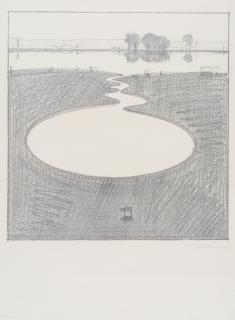 Wayne Thiebaud - Silver Landscape, from Seven Still Lifes and A Silver Landscape
