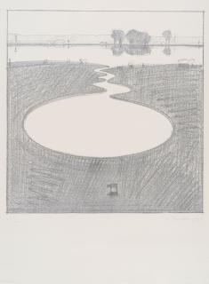 Wayne Thiebaud - Silver Landscape, from Seven Still Lifes and A Silver Landscape