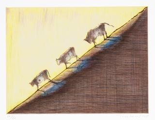 Wayne Thiebaud - Three Cows