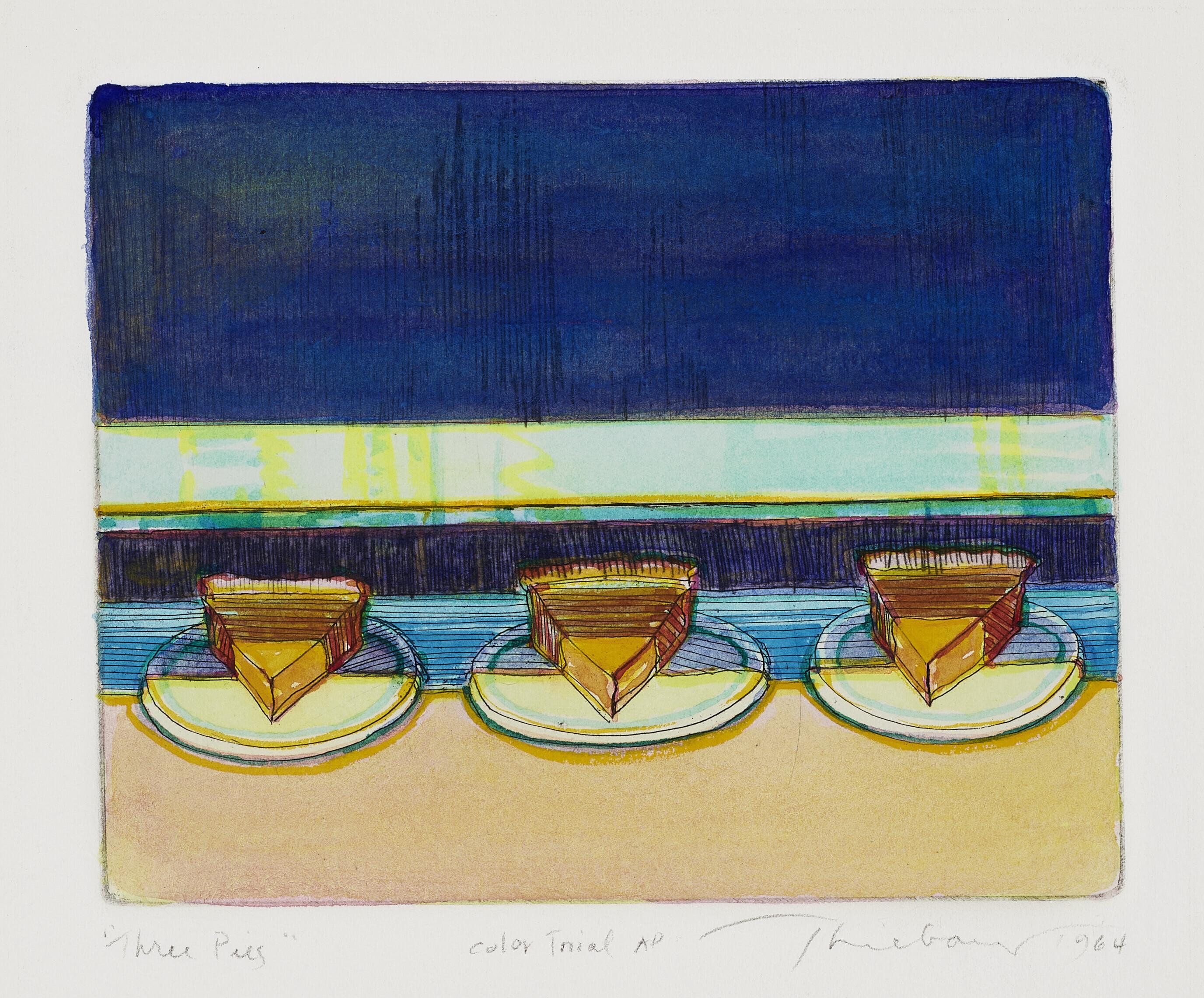 Wayne Thiebaud - Three Pies