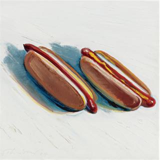 Wayne Thiebaud - Two Hot Dogs
