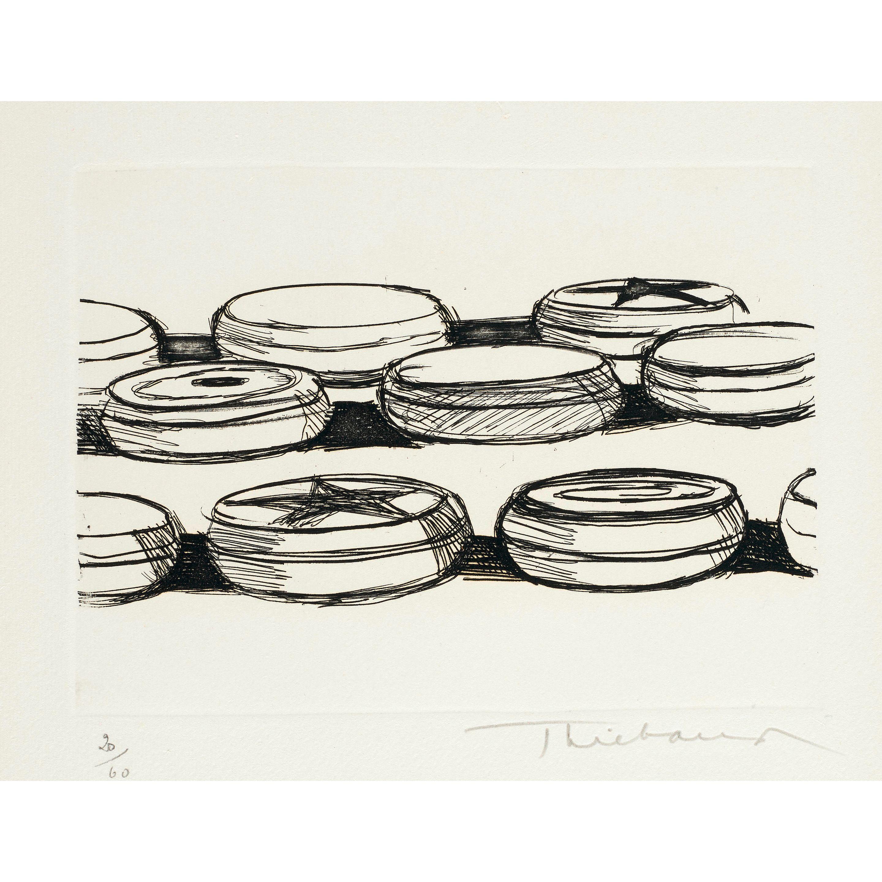 Wayne Thiebaud - Yo-yos, Plate 17, from The International Anthology of Contemporary Engraving: The International Avant-Garde: America Discovered: Volume 5