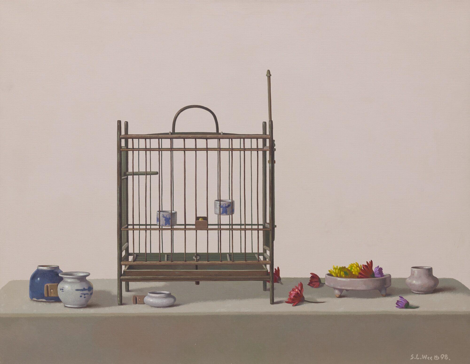 Wee Shoo Leong - Still Life With Bird Cage 