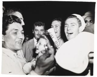 Weegee - Times Square, 5 in the morning, \'The Star Spangled Banner\', 1940s