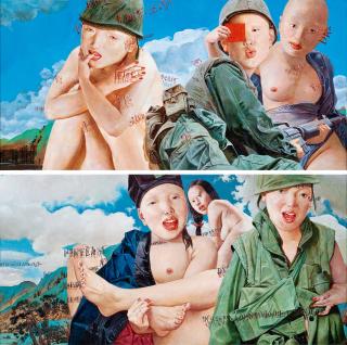 Wei Dong - Language Of The War No.1 & No.2（Two Pieces）(Painted In 1996)