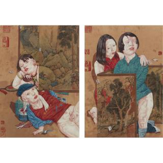 Wei Dong - Neighbors (Two Works) 1. Bedroom Business 2. Bedtime Chat