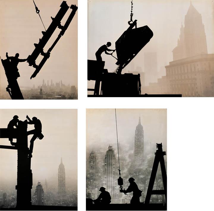 Wellington Lee - Construction workers - Holding, Early, Smoky, Pouring