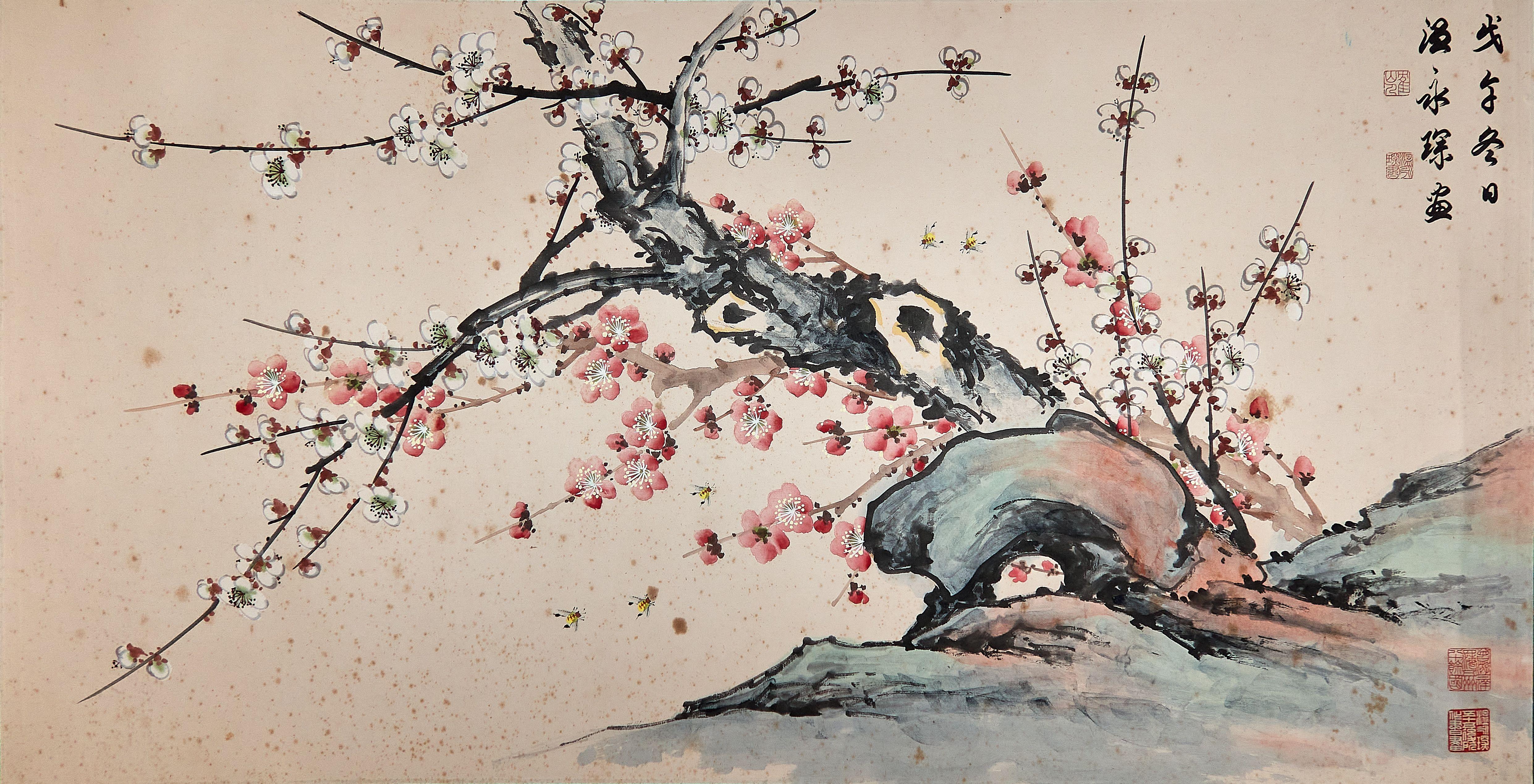Wen Yongchen - Plum Blossom and Bees, 1978