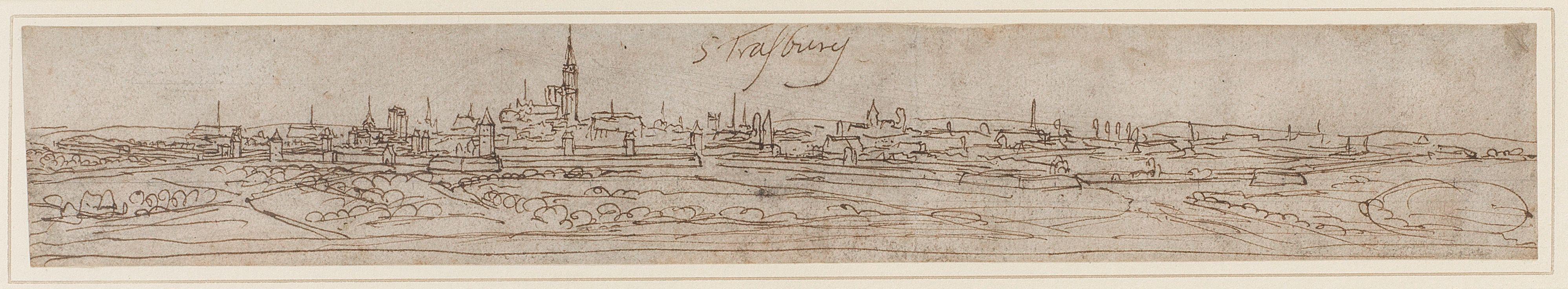 Wenceslaus Hollar - View of Strasbourg from the north east