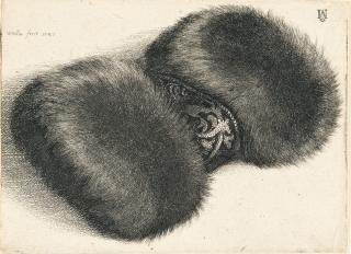Wenzel Hollar - Muff mit Brokatband