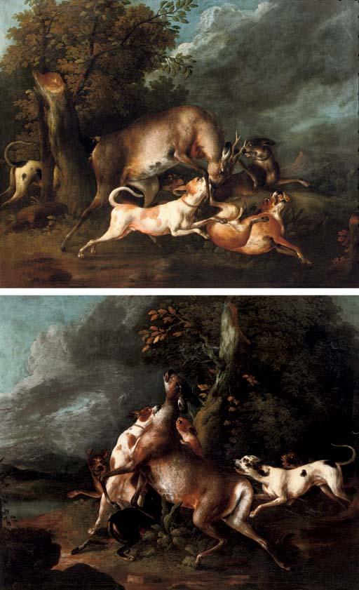 Wenzel Ignaz Prasch - A pair of hunting scenes