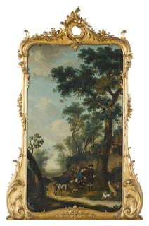 Wenzel Ignaz Prasch - Sportsmen and their dogs halted on a path in the wood