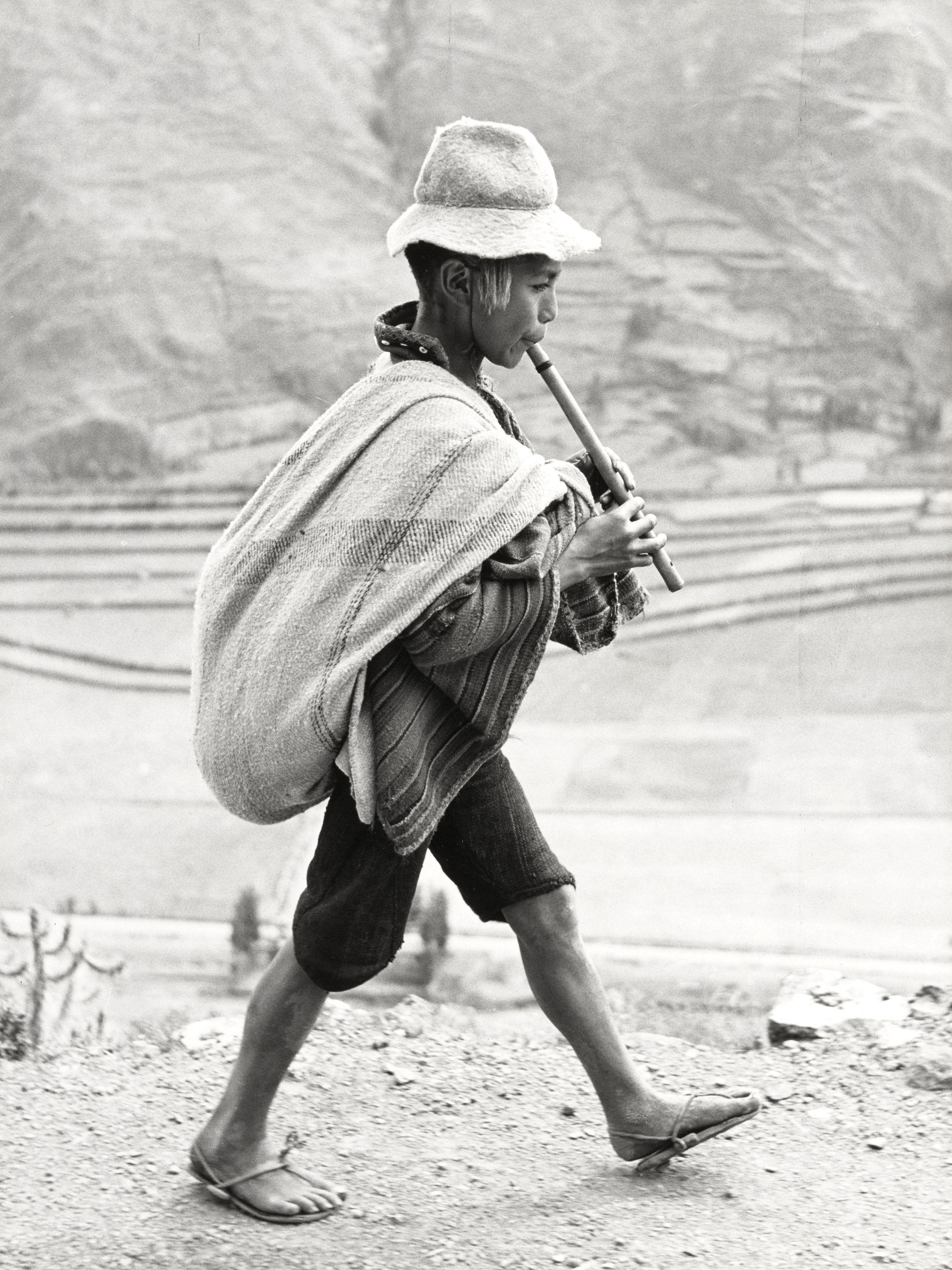 Werner Bischof - Flute Player, Cuzco, Peru