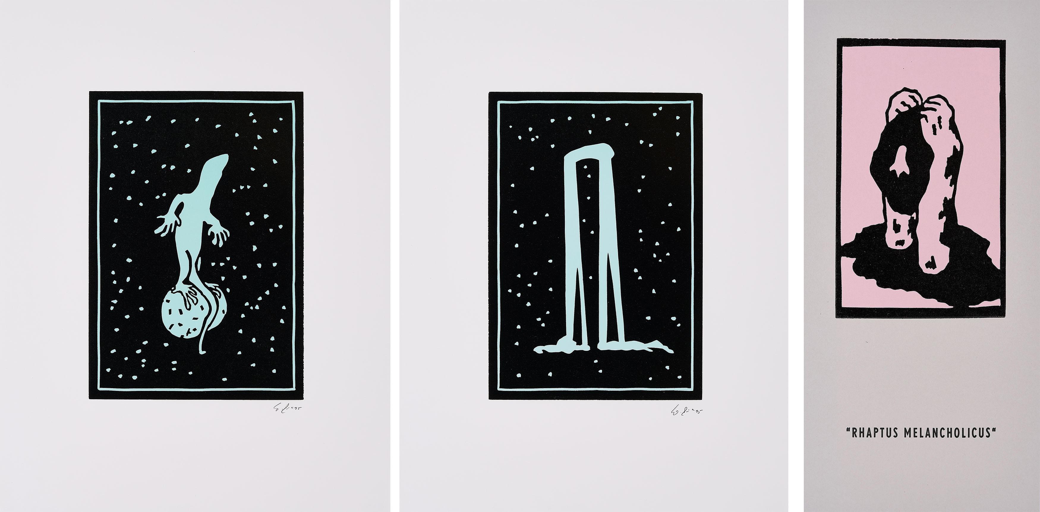 Werner Büttner - Konvolut von 3 Linolschnitten.