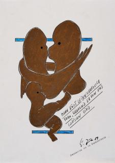 Werner Büttner - »Mann küsst leidenschaftlich..« (Desastres de la Democracia)