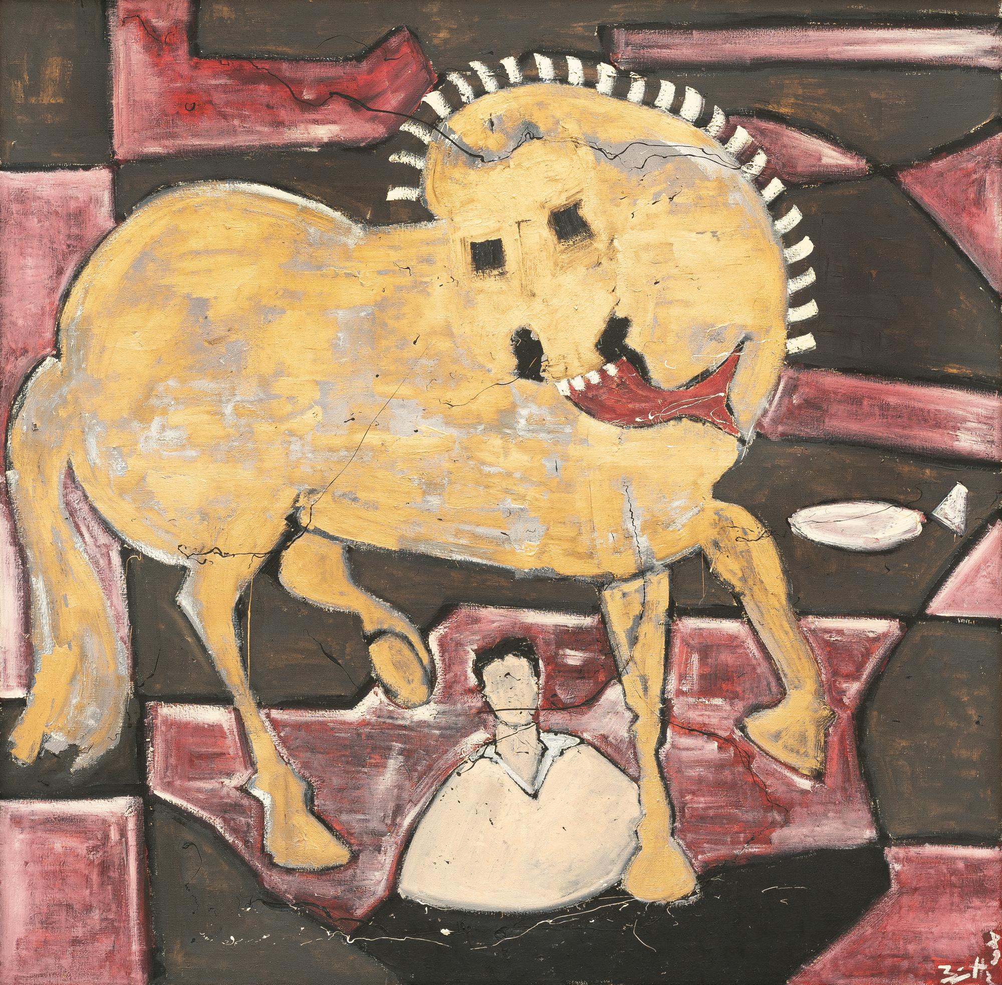 Werner Büttner - Pferd isst Fisch