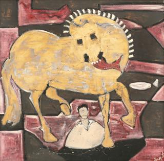 Werner Büttner - Pferd isst Fisch