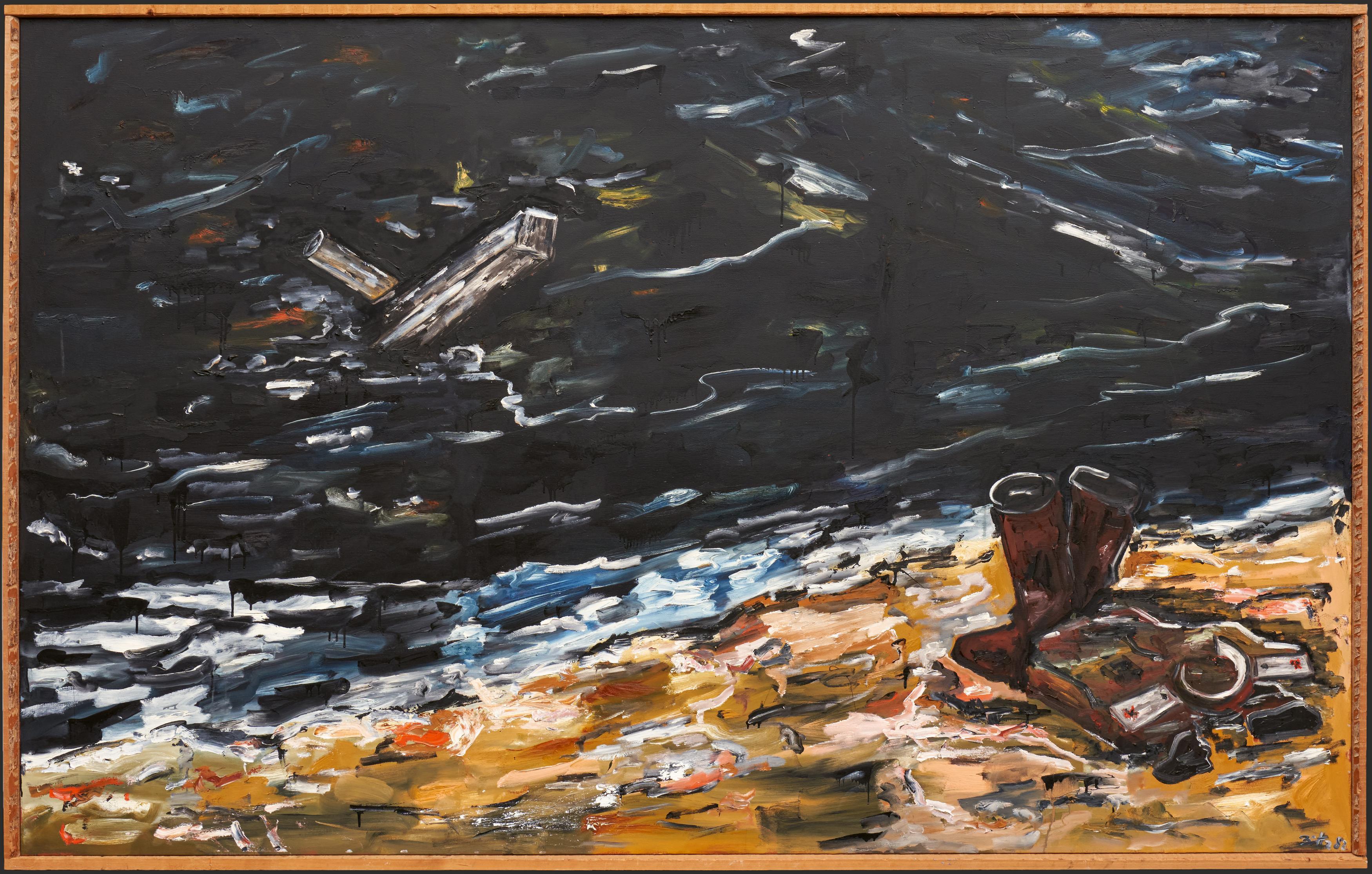 Werner Büttner - Rundholz trifft Kantholz und badenden Russen.