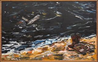 Werner Büttner - Rundholz trifft Kantholz und badenden Russen.