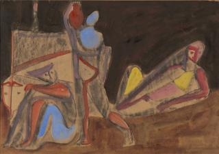 Werner Gilles - Männer am Strand (Fischer in Palinuro)