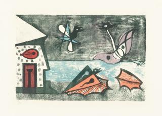 Werner Gilles - Mythische Vögel (Todesvögel)