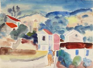 Werner Gilles - Ohne Titel (Reiter in der Stadt)