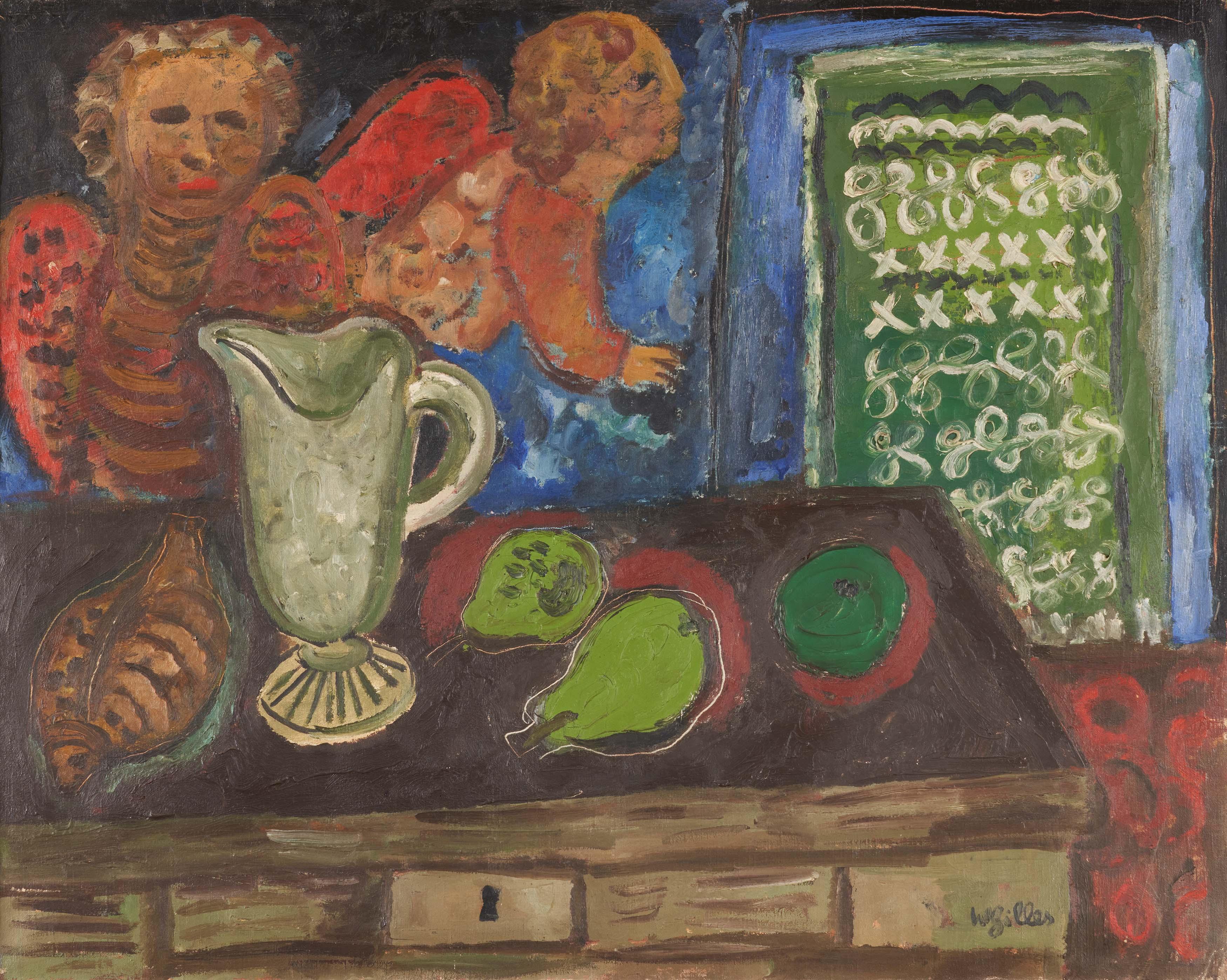 Werner Gilles - Ohne Titel (Stillleben mit Engel).