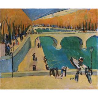 Werner Neuhaus - Herbst In Paris (Am Seine Ufer), 1924 Autumn In Paris (At The Strand Of The River Seine), 1924