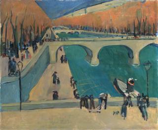 Werner Neuhaus - Herbst In Paris (Am Seine Ufer), 1924 Autumn In Paris (At The Strand Of The River Seine), 1924