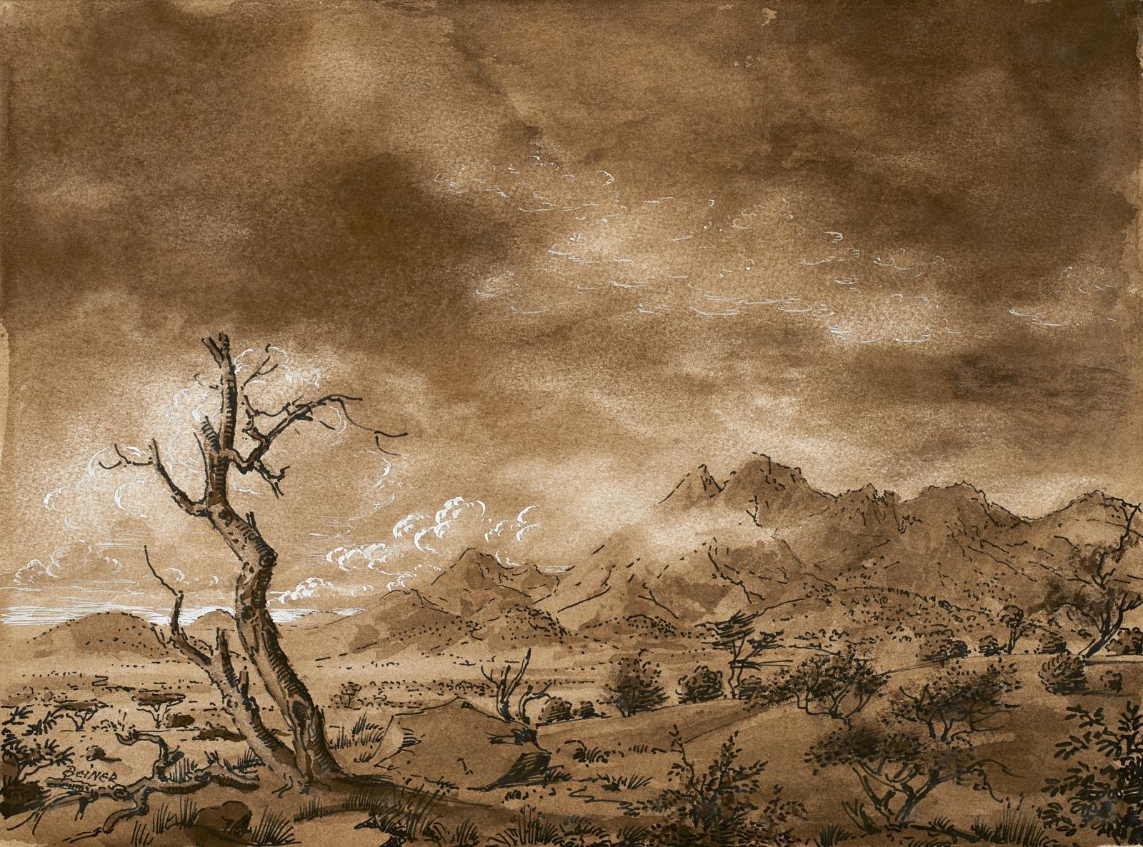 Werner Peiner - Ohne Titel (Afrikanische Landschaft)