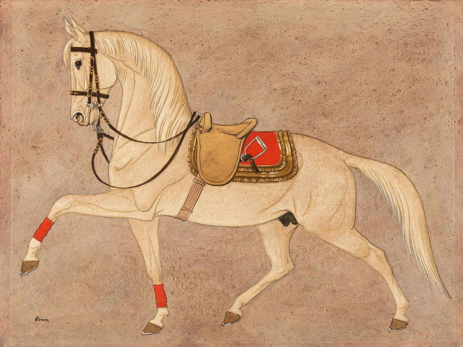 Werner Peiner - Trabendes Pferd.