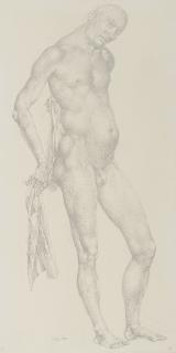 Werner Tübke - Stehender männlicher Akt