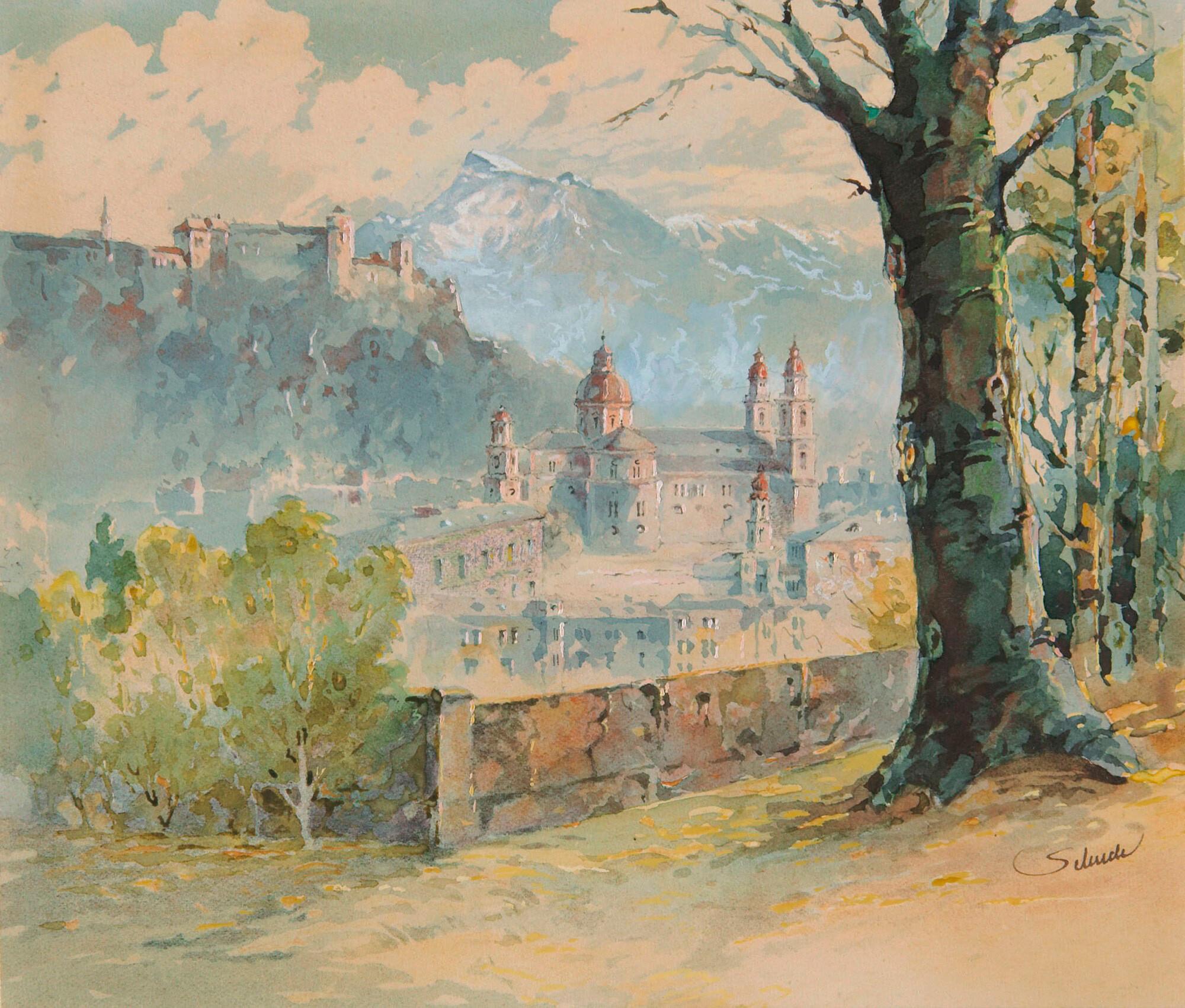 Werner Wilhelm Schuch - Blick auf Salzburg.