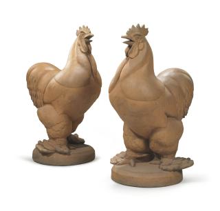 Wheeler Williams - \'Pajamas\': A Pair of Gatepost Roosters