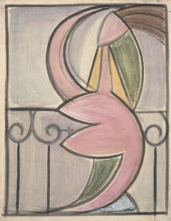 Wifredo Lam - Desnudo en el balcón