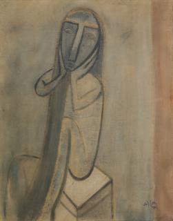 Wifredo Lam - Femme Assise