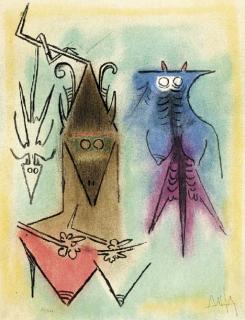 Wifredo Lam - Pleni Luna, Stockholm, A.H. Grafik, 1974 (Gravelines 7409-18)