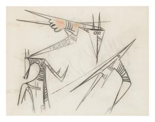 Wifredo Lam - Sans Titre (Oiseaux Et Femme Cheval)
